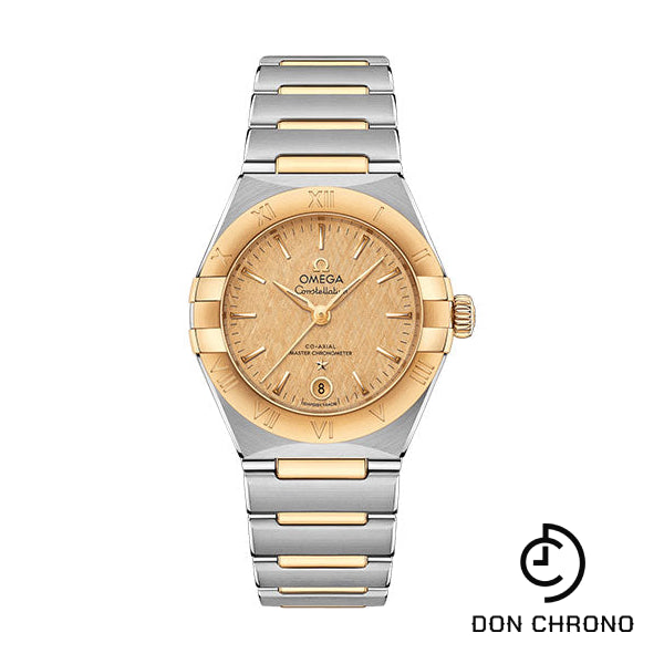 Omega Constellation Manhattan Co-Axial Master Chronometer Watch - 29 mm Steel And Yellow Gold Case - Champagne Dial - 131.20.29.20.08.001