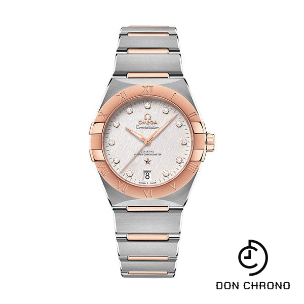 Omega Constellation OMEGA Co-Axial Master Chronometer - 36 mm Steel And Sedna Gold Case - Silvery Diamond Dial - 131.20.36.20.52.001