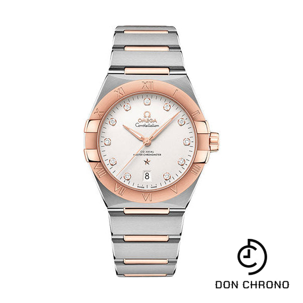 Omega Constellation OMEGA Co-Axial Master Chronometer - 39 mm Steel And Sedna Gold Case - Silvery Diamond Dial - 131.20.39.20.52.001