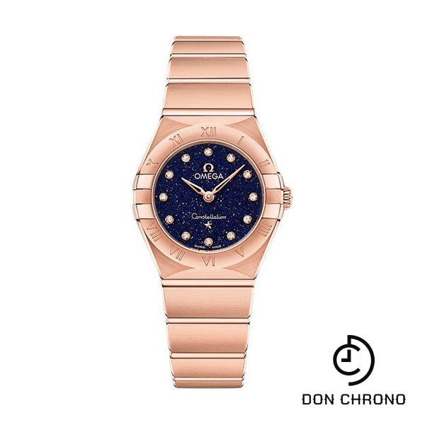 Omega Constellation Quartz - 25 mm Sedna Gold Case - Blue Glass Diamond Dial - 131.50.25.60.53.002