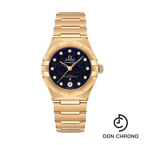 Omega Constellation Omega Co-Axial Master Chronometer - 29 mm Yellow Gold Case - Blue Glass Diamond Dial - 131.50.29.20.53.002