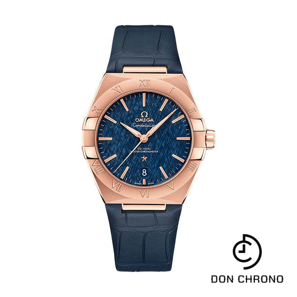 Omega Constellation OMEGA Co-Axial Master Chronometer - 39 mm Sedna Gold Case - Blue Dial - Brown Leather Strap - 131.53.39.20.03.001