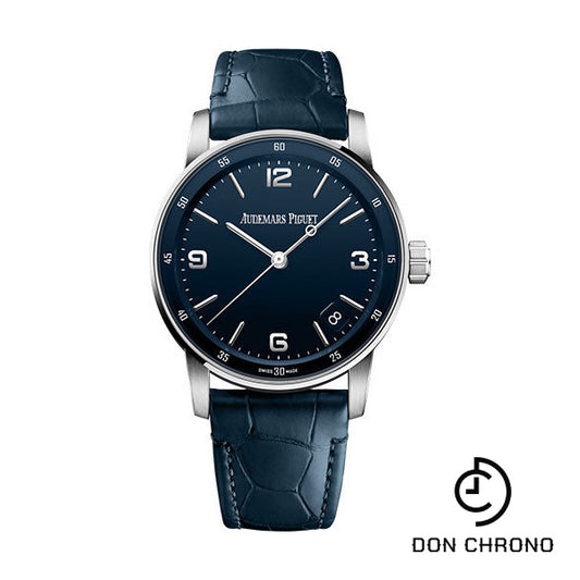 Audemars Piguet Code 11.59 by Audemars Piguet - Chronograph - 41mm White Gold Case - Blue Dial - Blue Alligator Strap - 15210BC.OO.A321CR.01