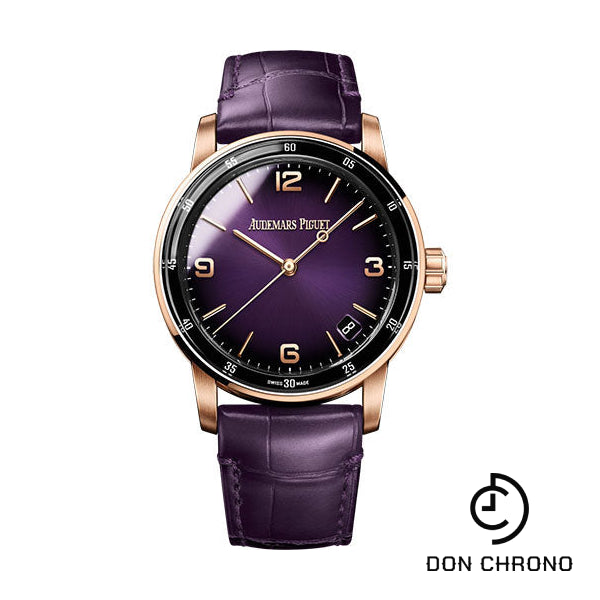 Audemars Piguet Code 11.59 by Audemars Piguet - Chronograph - 41mm Pink Case - Purple Dial - Purple Alligator Strap - 15210OR.OO.A616CR.01
