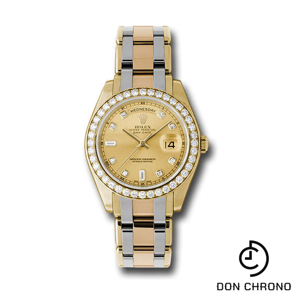 Rolex Yellow Gold Day-Date Special Edition 39 Watch - 40 Diamond Bezel - Champagne Diamond Dial - 18948tri chd