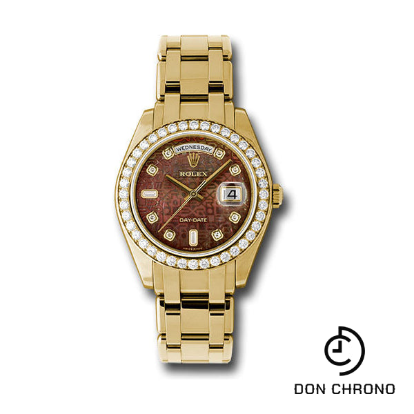 Rolex Yellow Gold Day-Date Special Edition 39 Watch - 40 Diamond Bezel - Dark Mother-Of-Pearl Jubilee Diamond Dial - 18948 dkmjd