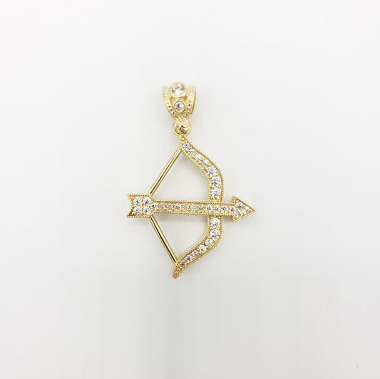 14K Gold- Crossbow Pendant