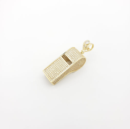 14K Gold- Whistle Pendant