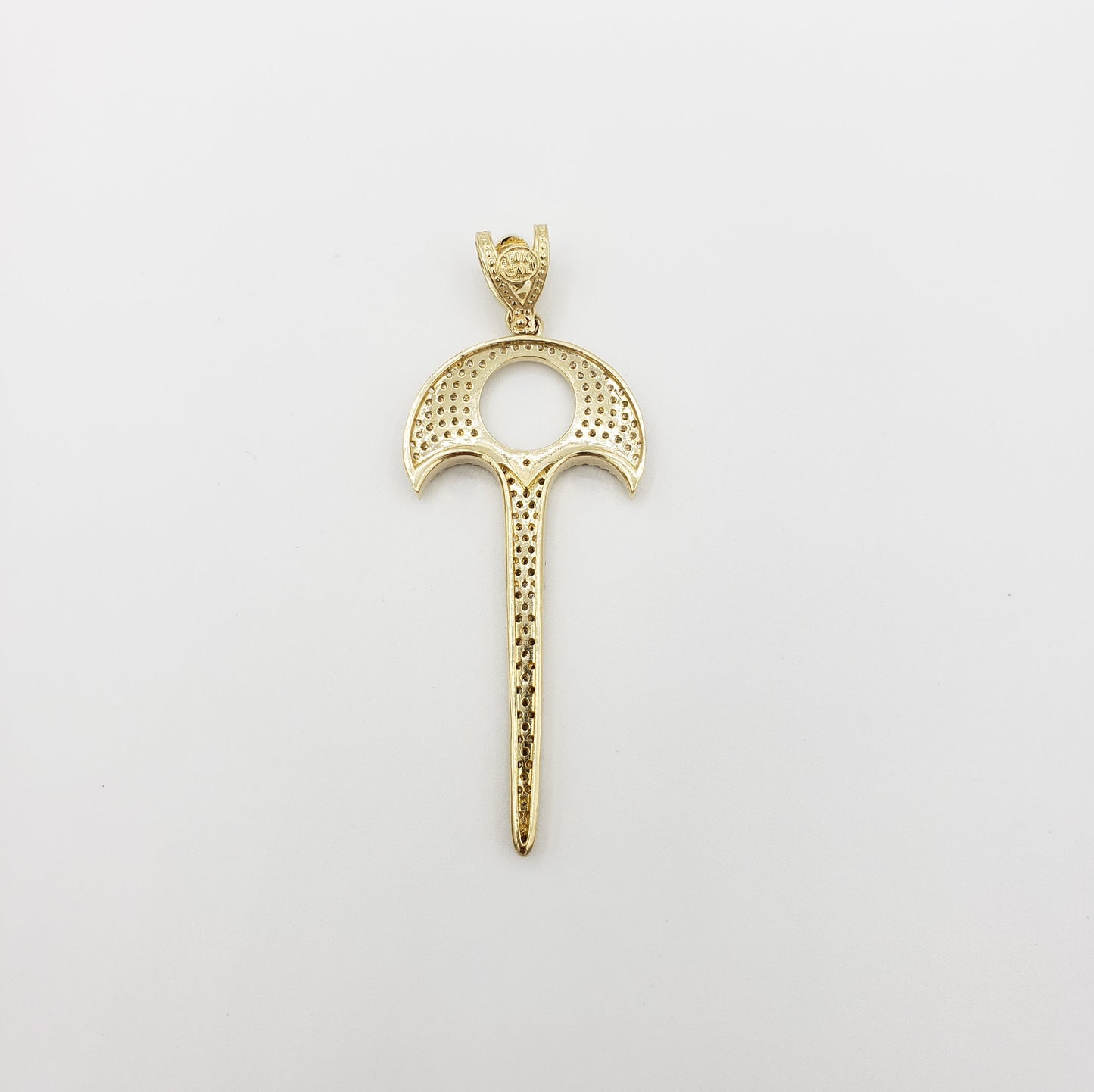 14K Gold- Train Key Pendant