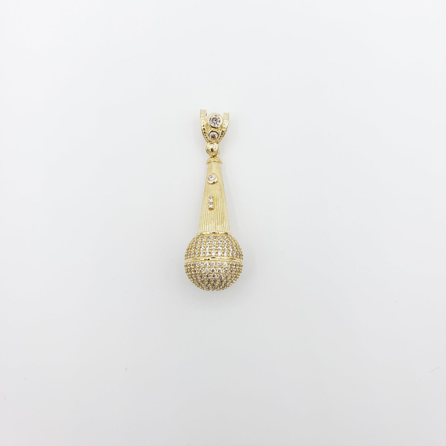 14K Gold- Microphone Pendant