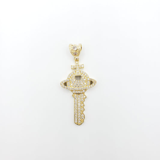 14K Gold- Key with Cross