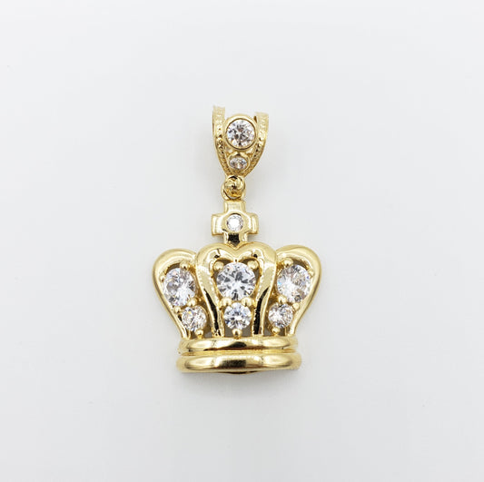 14K Gold- Crown Pendant