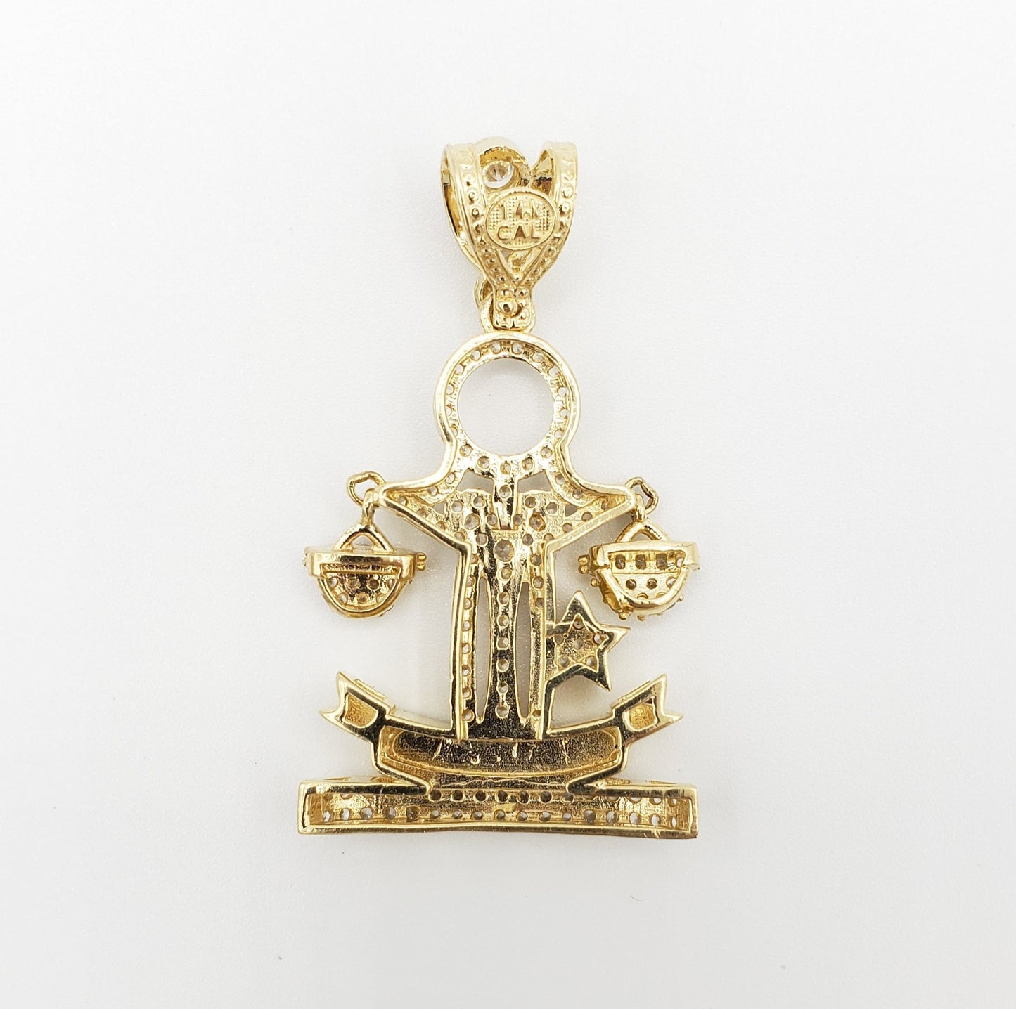 14K Gold- Zodiac "Libra" Pendant