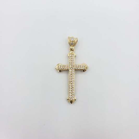 14K Gold- Arrow Cross Pendant