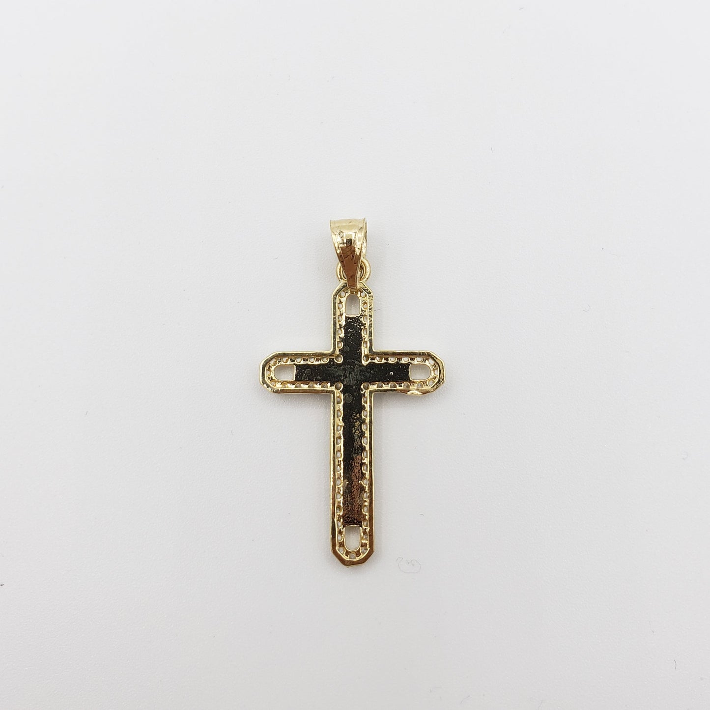 14K Gold- Mini CZ Cross Pendant