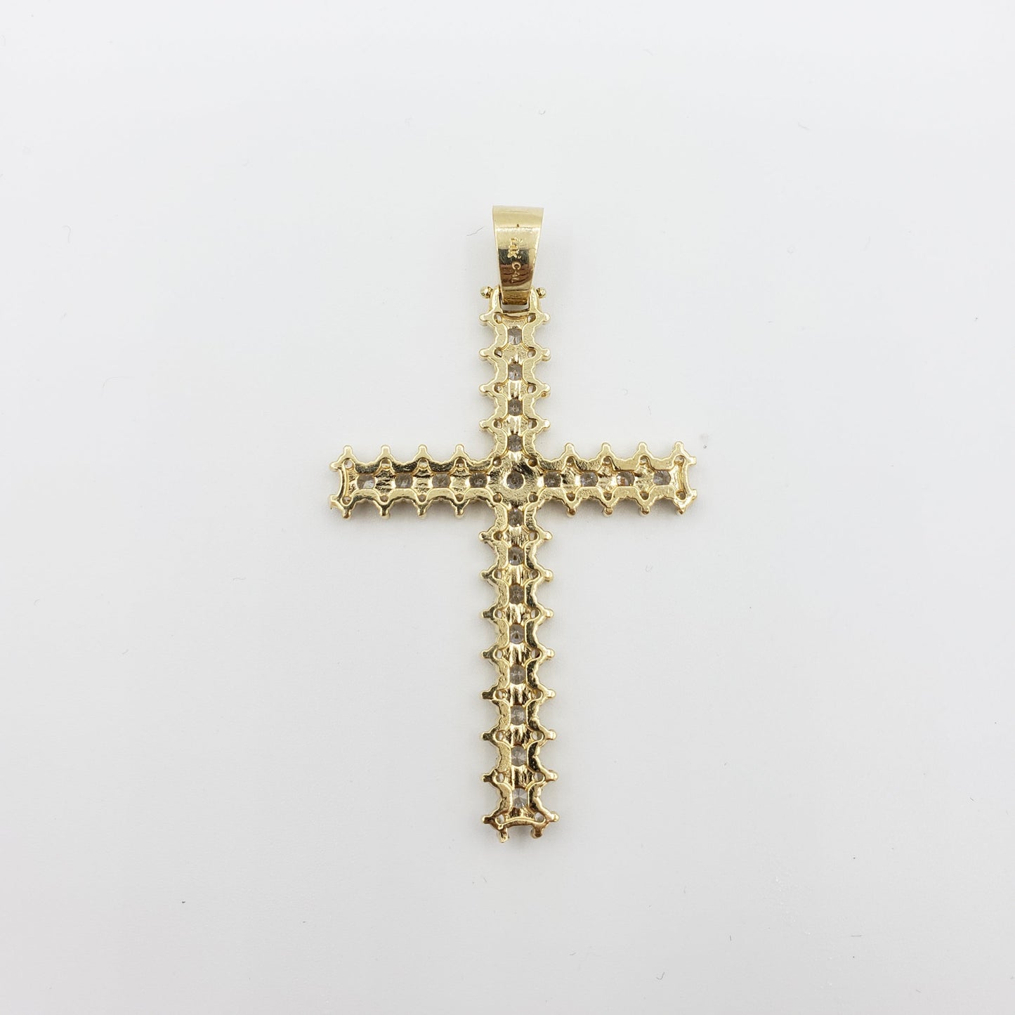 14K Gold- Cluster Cross Pendant
