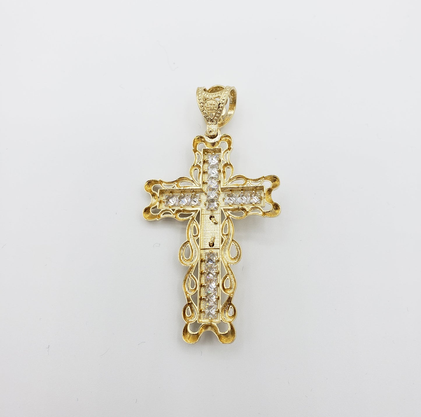 14K Gold- Jesus Vine Cross Pendant