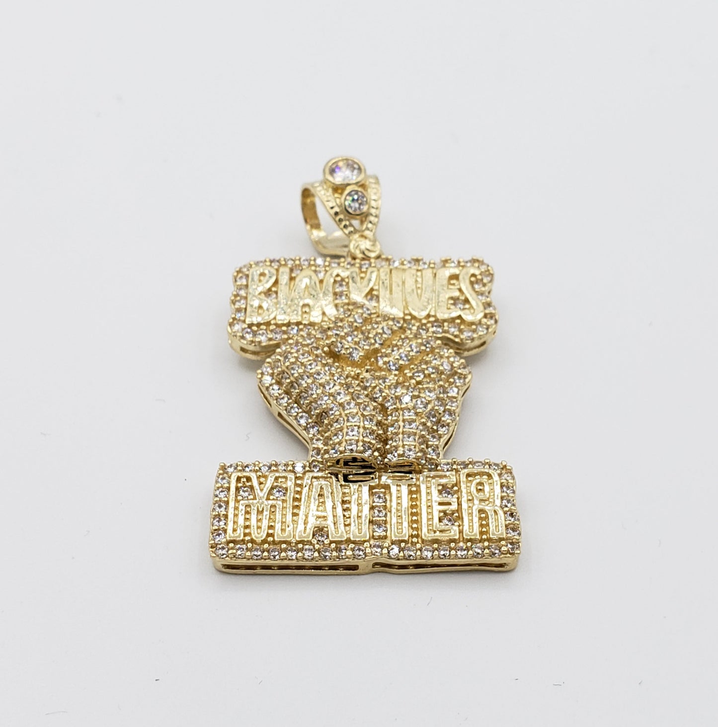 14K Gold- BLM Fist Pendant