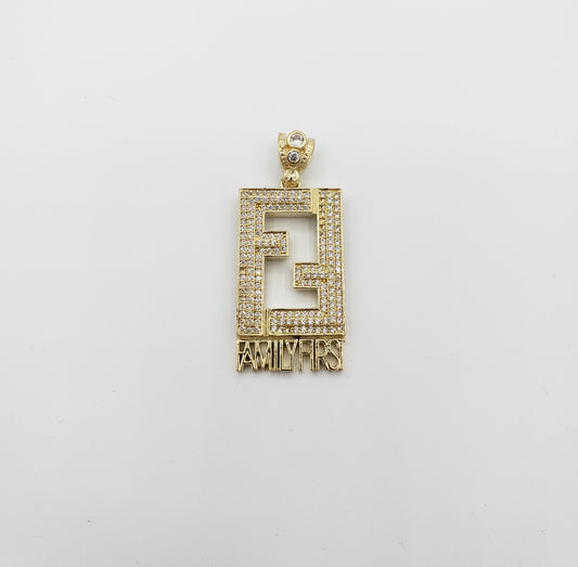 14K Gold- "FAMILY FIRST" Pendant