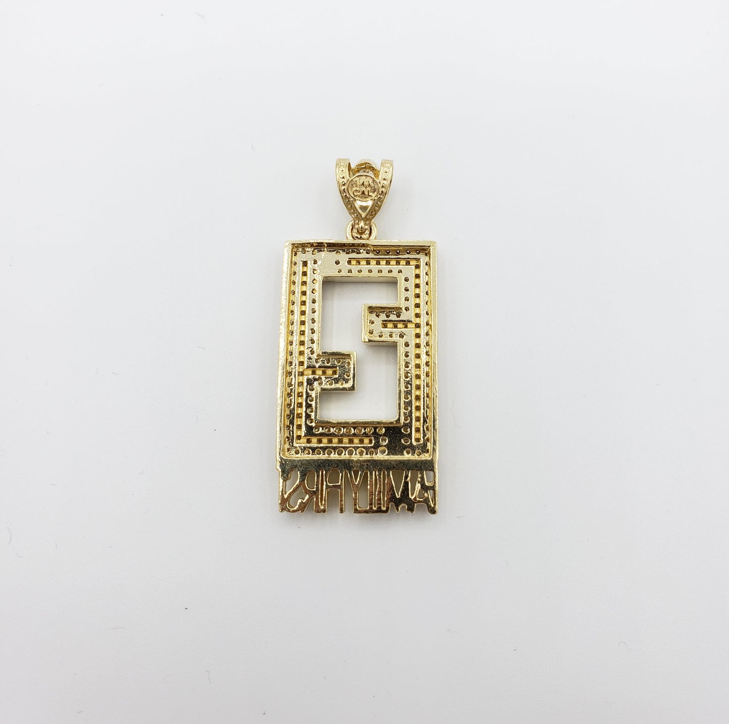14K Gold- "FAMILY FIRST" Pendant
