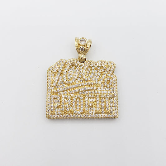 14K Gold- "100% PROFIT" Pendant