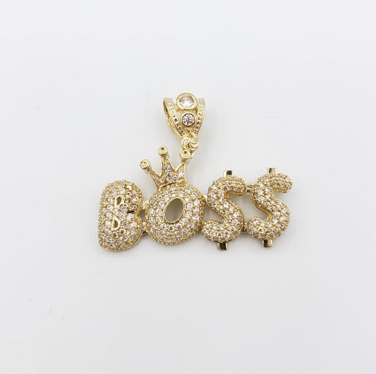 14K Gold- "BOSS" Pendant