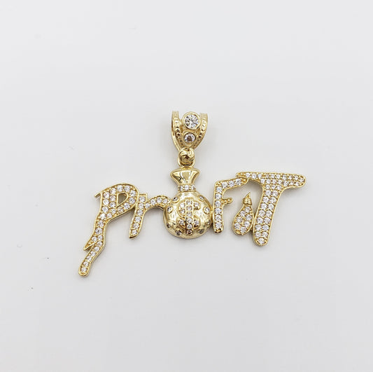 14K Gold- "PROFIT" Pendant
