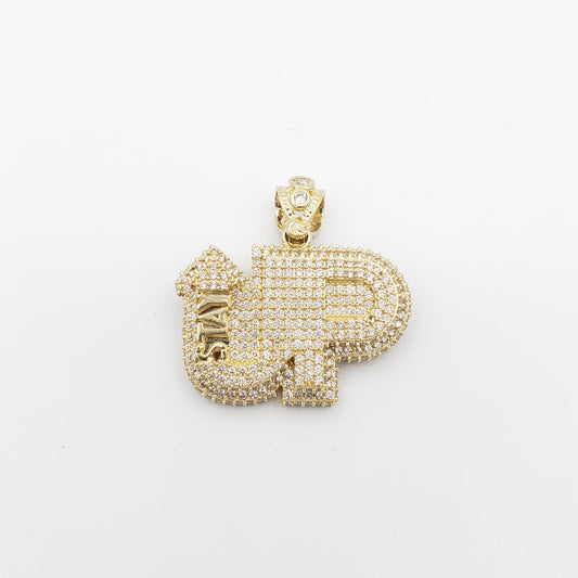14K Gold- "STAY UP" Pendant