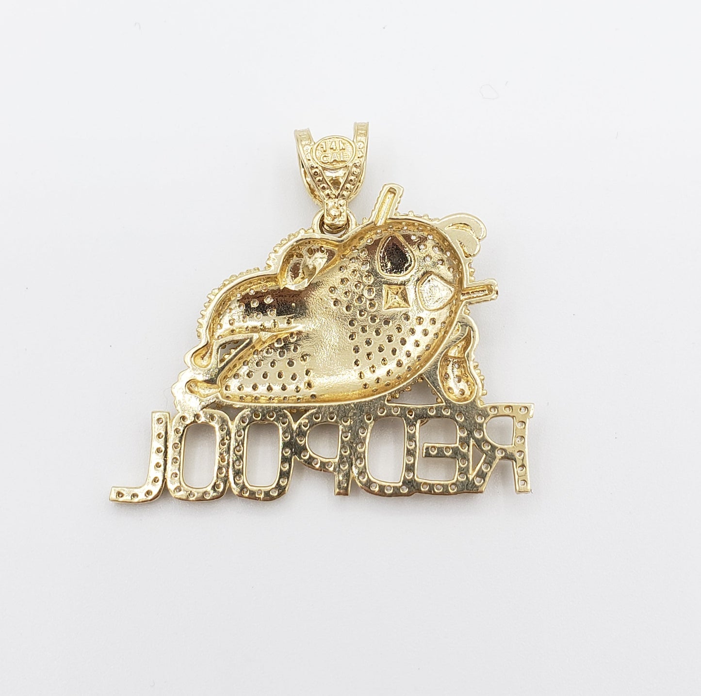 14K Gold- "RED POOL" Pendant