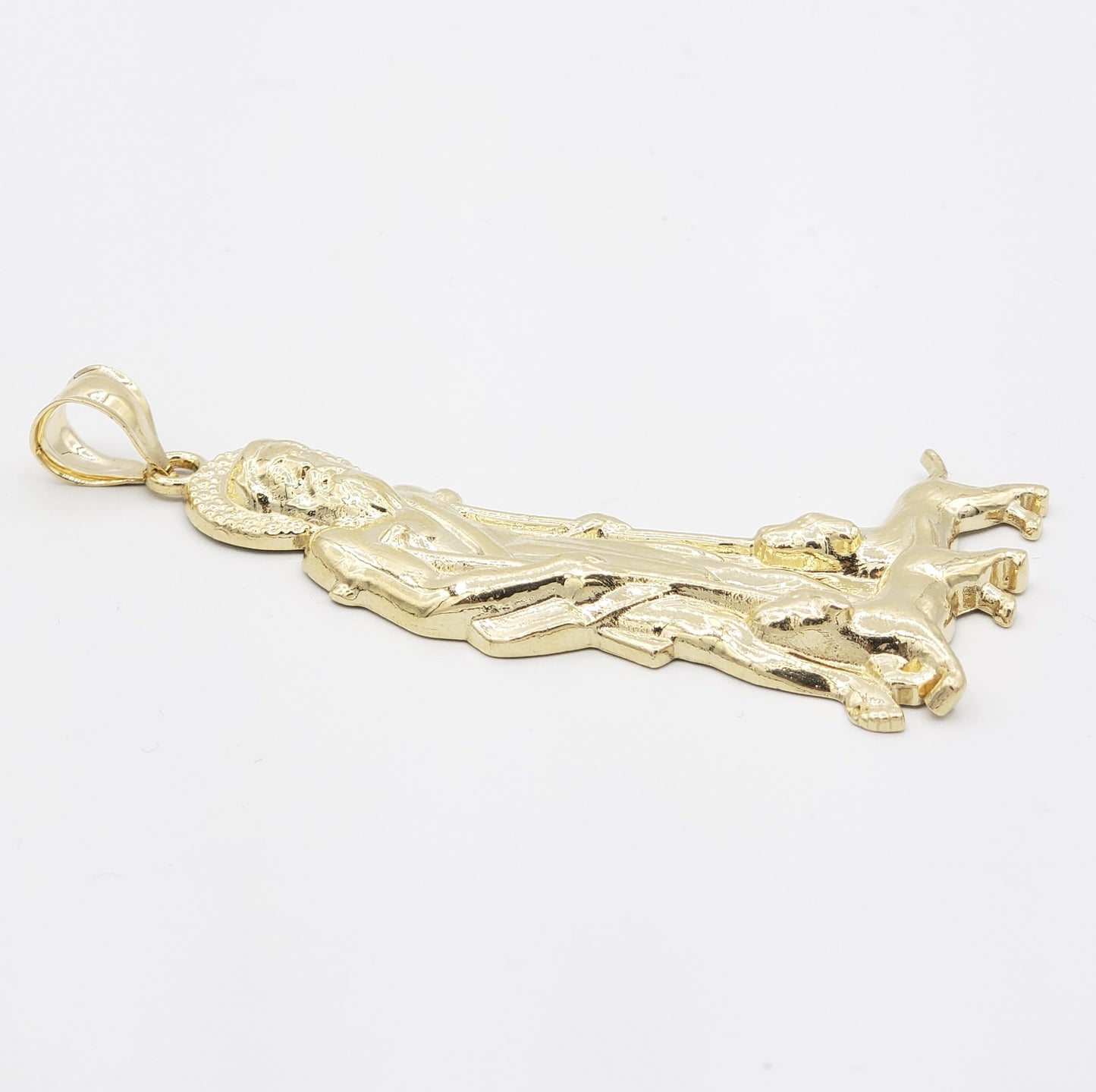 14K Gold- Saint Lazarus Pendant