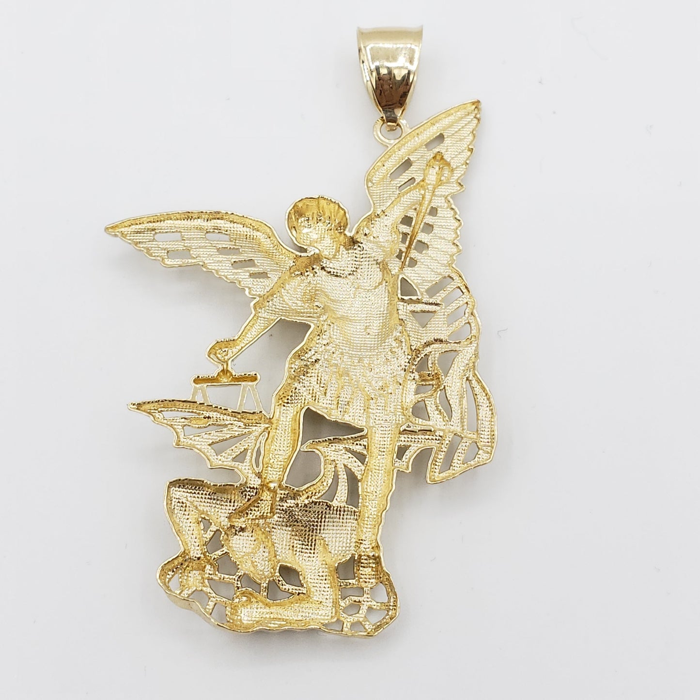 14K Gold- Saint Michael Slaying Demon