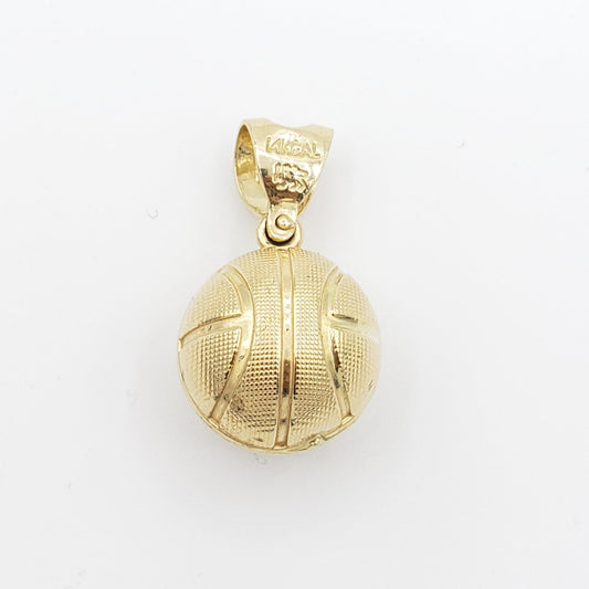 14K Gold- Basketball Pendant