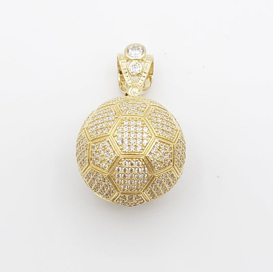 14K Gold- Soccer Ball Pendant