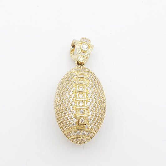 14K Gold- Football Pendant