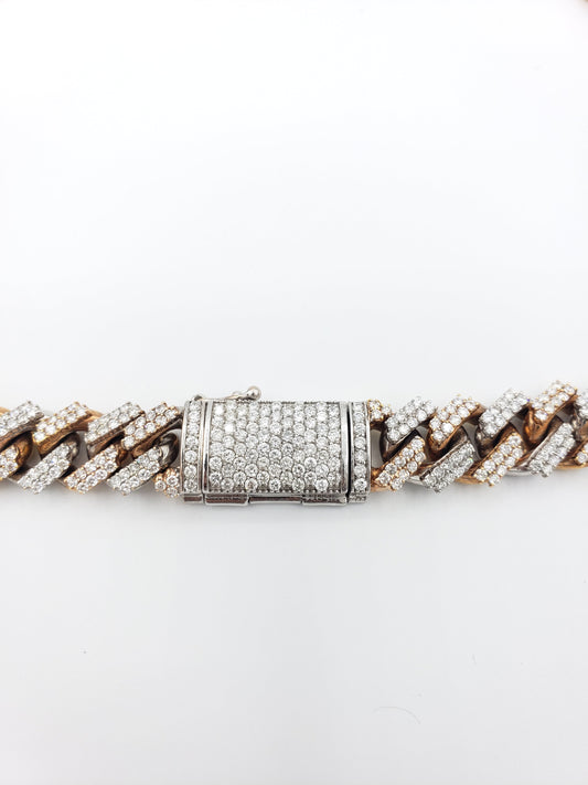 14K Gold- Diamond Miami Cuban Chain Tri-Color (264 Grams)