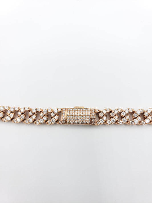 14K Gold- Diamond Miami Cuban Rose Gold Chain (93.3 Grams)