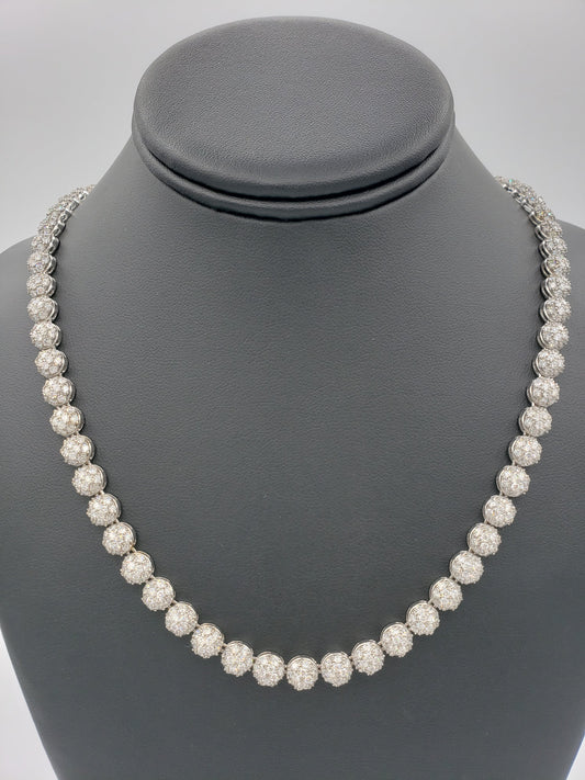 14K White Gold- Diamond DC Chain