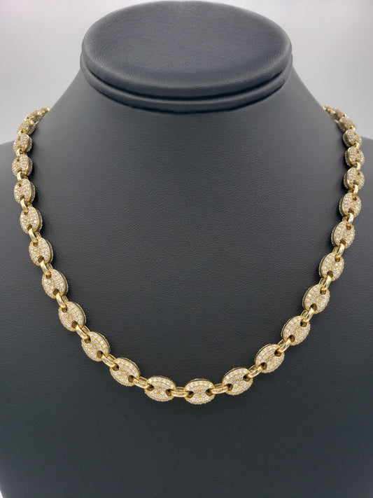 14K Gold- Diamond Mariner Chain | 67.8 Grams