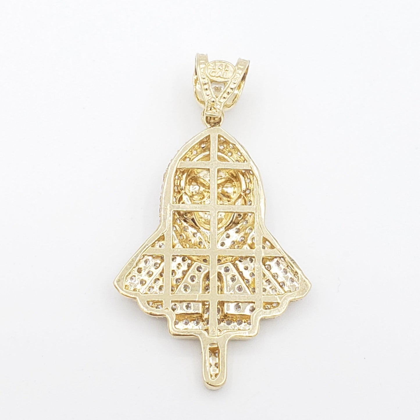 14K Gold- Skull Cross Pendant