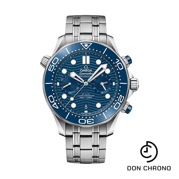 Omega Seamaster Diver 300M Omega Co-Axial Master Chronometer Chronograph - 44 mm Steel Case - Blue Dial - 210.30.44.51.03.001
