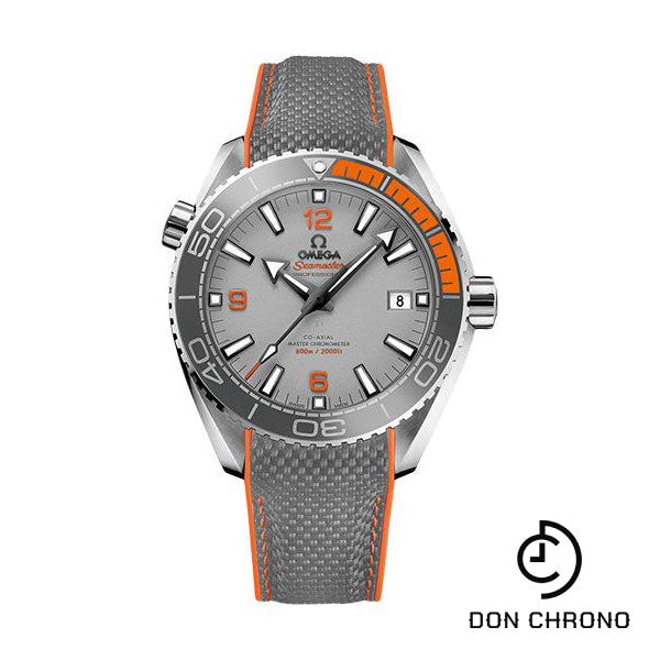 Omega Seamaster Planet Ocean 600 M Co-Axial Master Chronometer Watch - 43.5 mm Titanium Case - Unidirectional Grey Ceramic Bezel - Grade 5 Titanium Dial - Grey Structured Rubber Strap - 215.92.44.21.99.001
