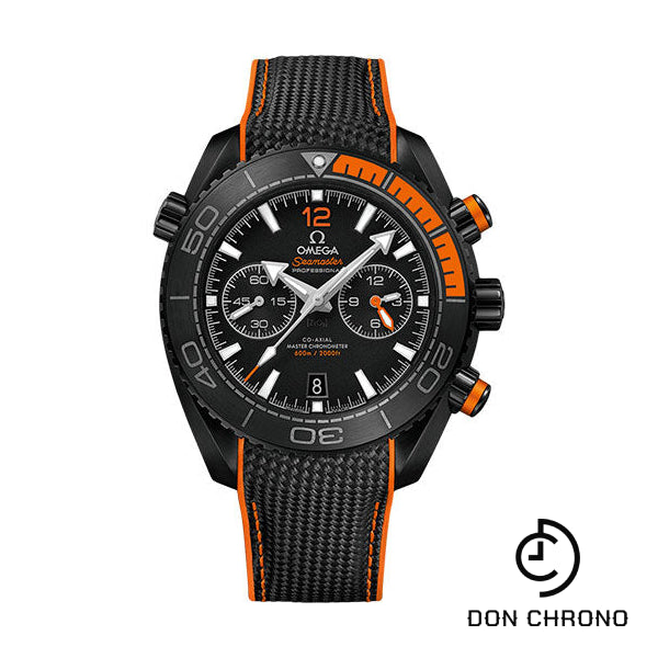 Omega Seamaster Planet Ocean 600M Co-Axial Master Chronometer Chronograph Deep Black Watch - 45.5 mm Black Ceramic Case - Unidirectional Bezel - Black Ceramic Dial - Black Rubber Strap - 215.92.46.51.01.001