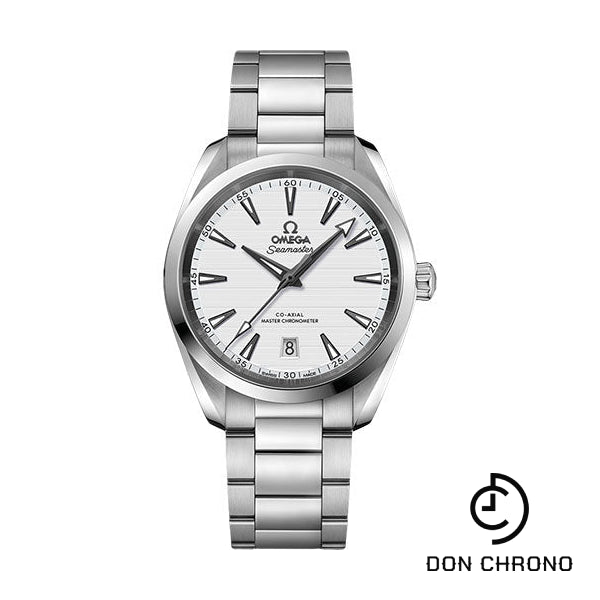 Omega Aqua Terra 150M Co-Axial Master Chronometer Watch - 38 mm Steel Case - Silvery Dial - Brushed And Polished Steel Bracelet - 220.10.38.20.02.001