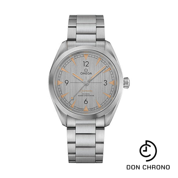 Omega Seamaster Railmaster Omega Co-Axial Master Chronometer Watch - 40 mm Steel Case - Vertically Brushed Grey Dial - 220.10.40.20.06.001