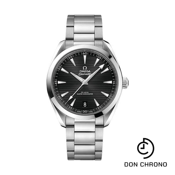 Omega Aqua Terra 150M Co-Axial Master Chronometer Watch - 41 mm Steel Case - Black Dial - Brushed And Polished Steel Bracelet - 220.10.41.21.01.001