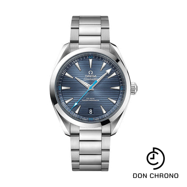 Omega Aqua Terra 150M Co-Axial Master Chronometer Watch - 41 mm Steel Case - Blue Dial - Brushed And Polished Steel Bracelet - 220.10.41.21.03.002