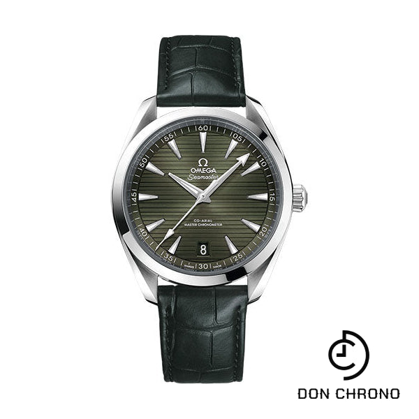 Omega Seamaster Aqua Terra 150M OMEGA Co-Axial Master Chronometer - 41 mm Steel Case - Green Dial - Green Leather Strap - 220.13.41.21.10.001