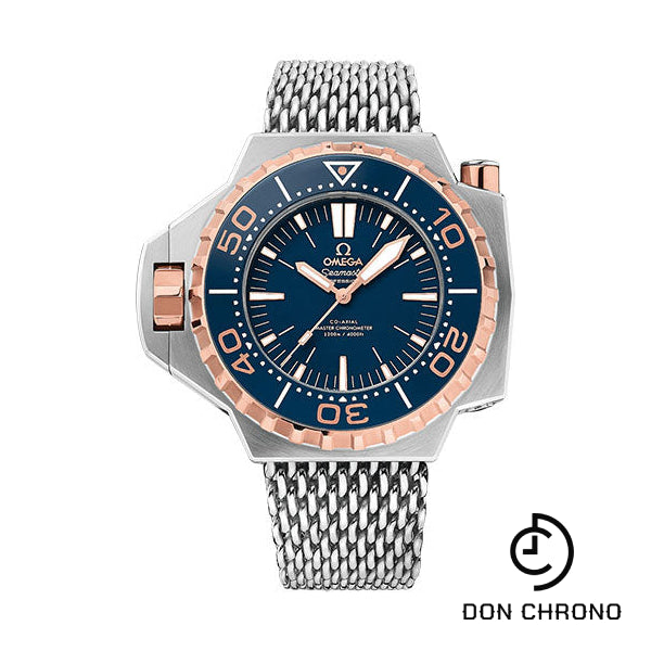 Omega Seamaster Ploprof 1200M Omega Co-Axial Master Chronometer - 55 x 48 mm Titanium And Sedna Gold Case - Blue Lacquered Dial - Titanium Bracelet - 227.60.55.21.03.001