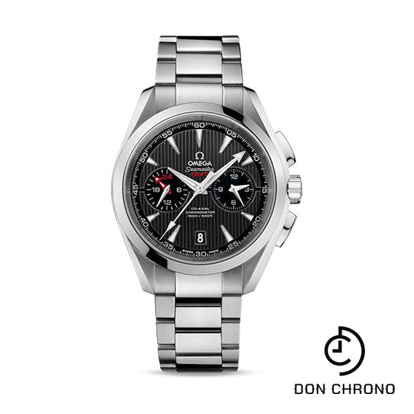 Omega Seamaster Aqua Terra 150 M Co-Axial GMT Chronograph 43 mm Watch - 43 mm Steel Case - Grey Dial - 231.10.43.52.06.001