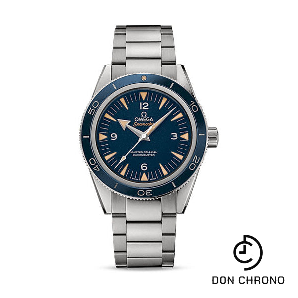 Omega Seamaster 300 Omega Master Co-Axial Watch - 41 mm Brushed And Polished Grade 5 Titanium Case - Unidirectional Bezel - Blue Dial - Brushed And Polished Titanium Bracelet - 233.90.41.21.03.001